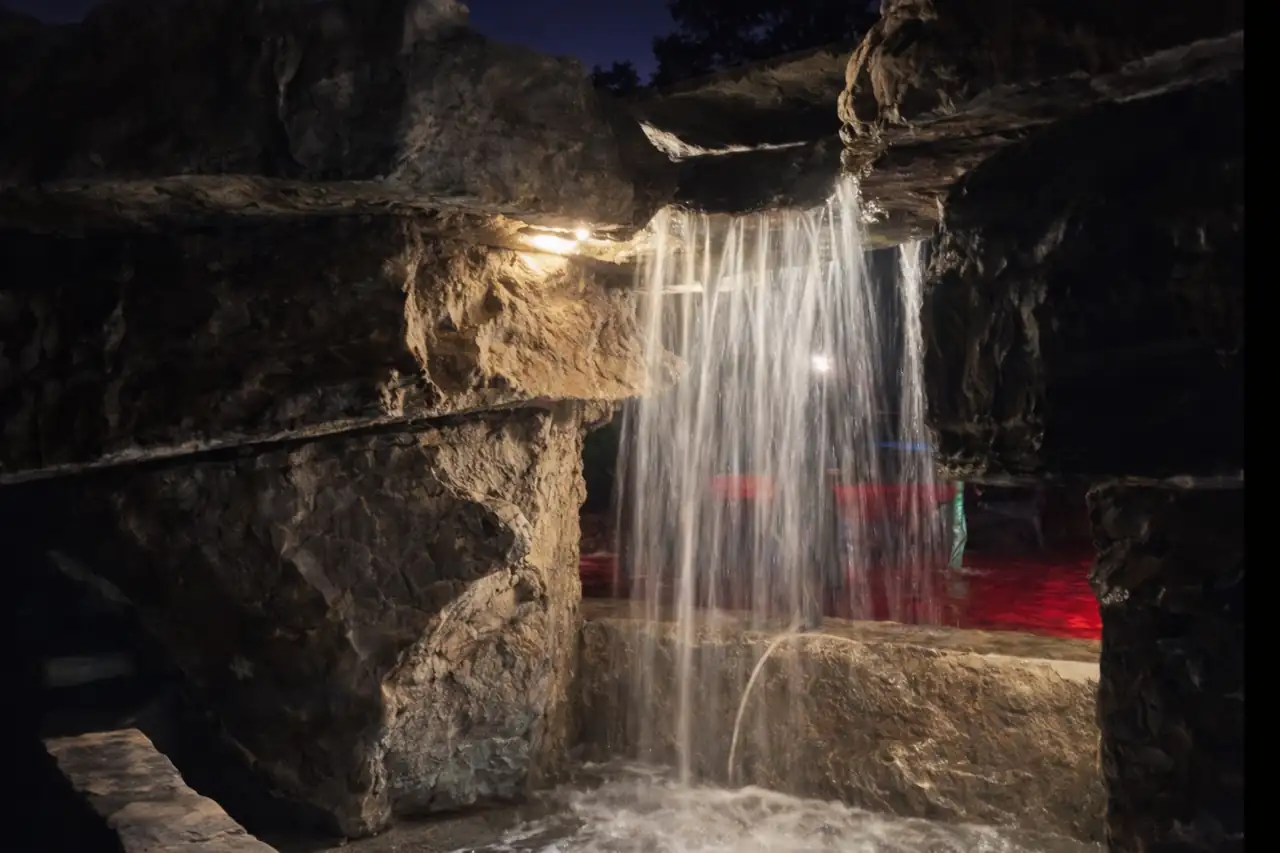Illuminated Waterfall